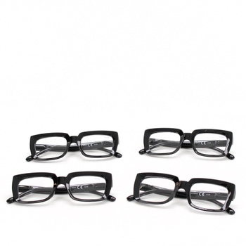 Sada 4 dioptrických okuliarov Eyekepper čierne