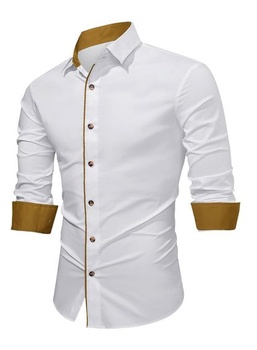Meilicloth Pánská košile s dlouhým rukávem Volný čas Formální Bavlna Stretch Klasické Neformální