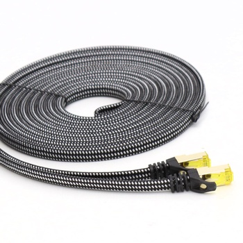 ARISKEEN Cat 8 ethernetový kabel 6M, Cat8 opletený plochý vysokorychlostní (40 Gbps 2000 Mhz/s)