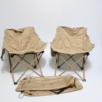 Kempingové stoličky BOMOOMOO khaki 2ks