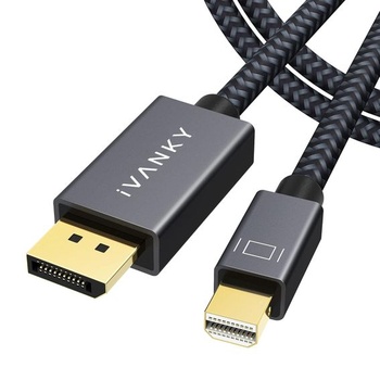 IVANKY 8K Mini Display Port to Displayport kábel, Mini DP to DP kábel, 8K @ 60Hz, 4K @ 144Hz, 32,4 Gbps