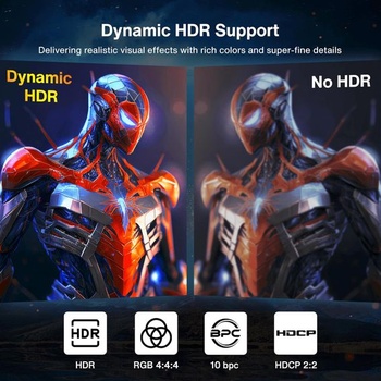 IVANKY 8K Mini Display Port to Displayport kábel, Mini DP to DP kábel, 8K @ 60Hz, 4K @ 144Hz, 32,4 Gbps