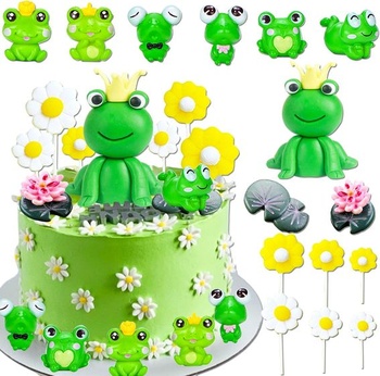 LaVenty Frog Princess Dort Dekorace Žabí dort Topper…