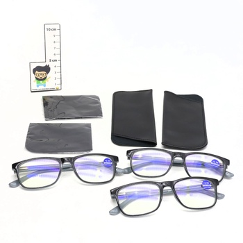 Dioptrické brýle MMOWW DEL006-3pc-Gray-2.5+