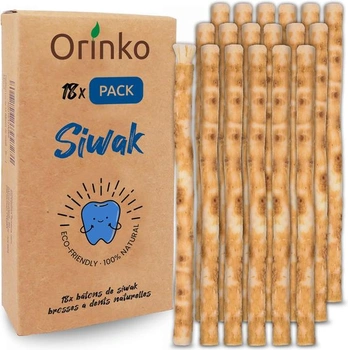 100% prírodná zubná kefka Miswak pre biele zuby a ústnu hygienu - šetrná k životnému prostrediu