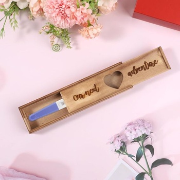 Tehotenský test na pamiatku, prekvapenie Tehotenské oznámenie Drevená úložná krabička Baby Reveal