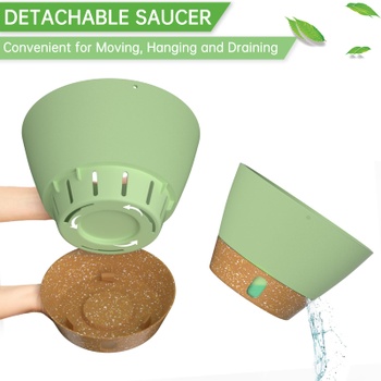 Kvetináč ZMtech 20 cm zelený závesný