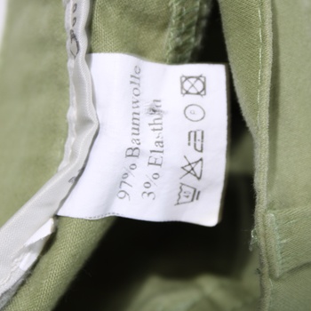 Dámské kalhoty  zelené z bavlny a elastanu