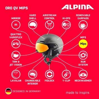Lyžařská helma Alpina stříbrná 55-59