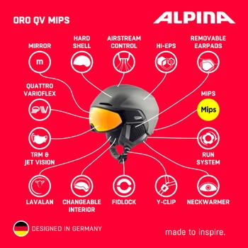 Lyžiarska helma Alpina strieborná 55-59