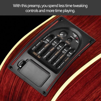 Gitarový snímač ekvalizér, EQ PS-500 5pásmový digitálny ekvalizér Gitarový predzosilňovač Piezo