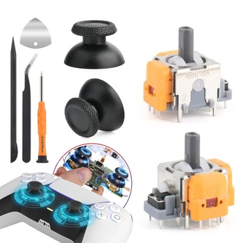 RongZy 2dielne Hall Effect Sticks kompatibilný s Play Station 5 PS5 ovládač 3D analógový senzorový