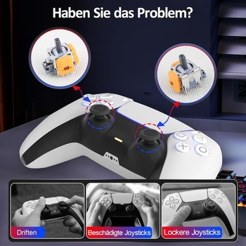 RongZy 2dielne Hall Effect Sticks kompatibilný s Play Station 5 PS5 ovládač 3D analógový senzorový