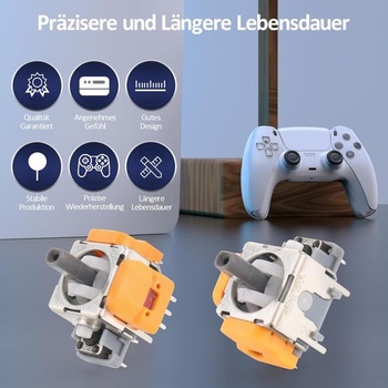 RongZy 2dielne Hall Effect Sticks kompatibilný s Play Station 5 PS5 ovládač 3D analógový senzorový