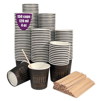 GoBeTree 150 jednorazových kartónových espresso šálok 120…