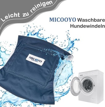 MICOOYO umývateľné plienky pre psov pre psov, savé plienky pre psov s nastaviteľným suchým zipsom,