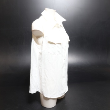 Dámska blúzka GeGekoko z polyesteru biela XL