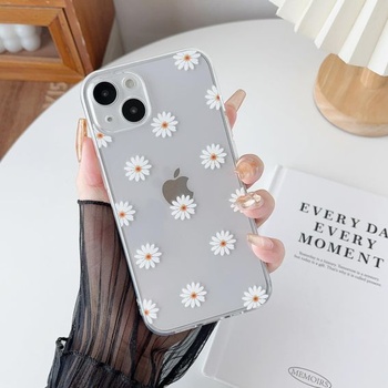 Puzdro ZTOFERA pre iPhone 13, Daisy Flower lesklé silikónové puzdro na mobilný telefón,