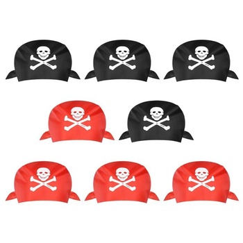 Aomig pirátska šatka, 8 kusov pirátskeho kapitána na pirátsku párty, Halloween a detské párty darčeky