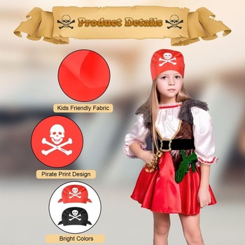 Aomig pirátska šatka, 8 kusov pirátskeho kapitána na pirátsku párty, Halloween a detské párty darčeky