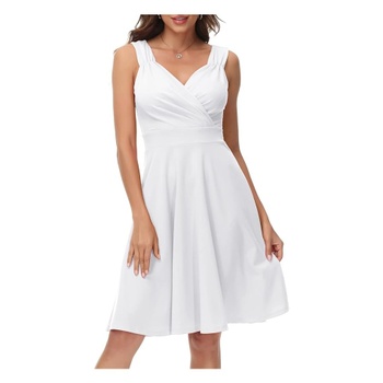 Dámské bíle retro šaty Grace Karin XL
