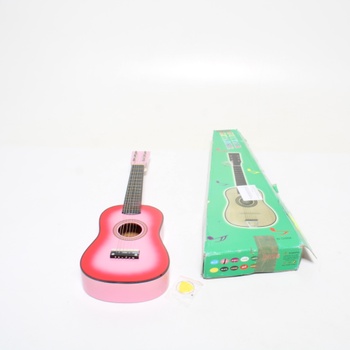 Dětská kytara Jojofuny růžová 