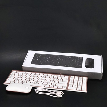 Bezdrátová klávesnice Seenda bílo/růžová