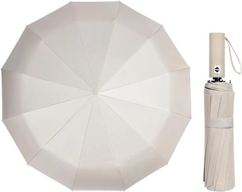 Deštník skládací Aolso, béžový, 102 cm