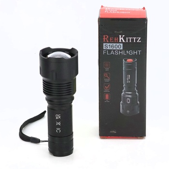 LED svítilna Rehkittz S1600, černá