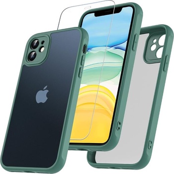 Pouzdro Hensinple pro iPhone 11, pouzdro na mobilní telefon iPhone 11 s pancéřovým ochranným sklem