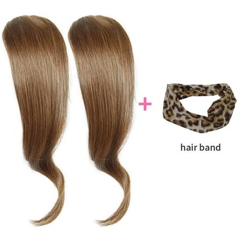 2 KUSY Wave Side Bang 100% ľudská spona na vlasy so kučeravými strapcami predlžovania vlasov (svetlo