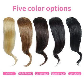 2 KUSY Wave Side Bang 100% ľudská spona na vlasy so kučeravými strapcami predlžovania vlasov (svetlo