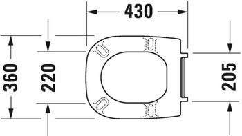 Záchodové prkénko Duravit D-Code Compact