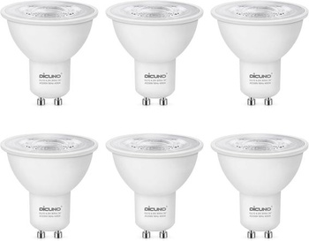 DiCUNO GU10 stmievateľná žiarovka, 4,2W LED ekvivalentná 40W halogénovej lampe, neutrálna biela 4000K,