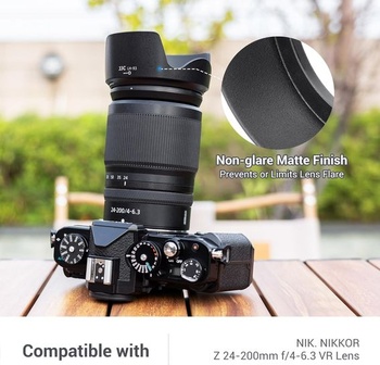 Bajonetová clona objektívu JJC Nahrádza slnečnú clonu Nikon HB-93 pre objektív Nikon Nikkor Z