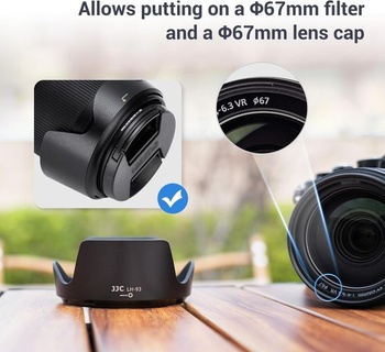Bajonetová clona objektívu JJC Nahrádza slnečnú clonu Nikon HB-93 pre objektív Nikon Nikkor Z