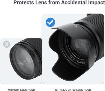 Bajonetová clona objektívu JJC Nahrádza slnečnú clonu Nikon HB-93 pre objektív Nikon Nikkor Z