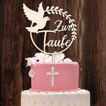 Dort topper křest, dřevěná ozdoba dortu křest na křest tort tort, na křest ozdoba dortu křest holka