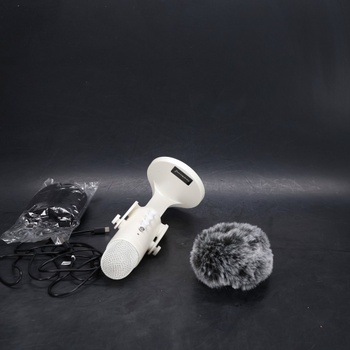 Stolný mikrofón Zealsound K66 biely