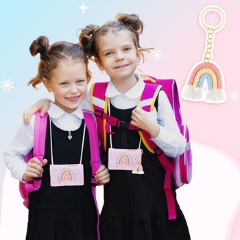 Detská náprsná taška Hestya – trojskladacia peňaženka s krúžkom na kľúče, peňaženka Crossbody darček