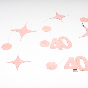 Girlanda Pinkblume Číslo 40 Růžová