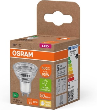 Osram Energy Class LED reflektorová žiarovka PAR16 s 3,3 W, 600 lm, teplá biela (2700 K) z číreho