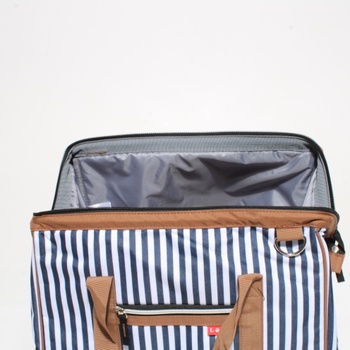 Modrá pruhovaná cestovní taška Lekesky