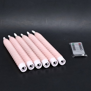 Dekoratívne LED sviečky Eldnacele 10cm ružové