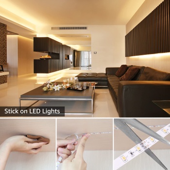 Lepro LED pásik teplá biela, 10M (5M*2) LED pásik 12V samolepiaca, páska každý s 300 kusmi 2835 LED