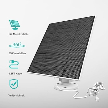 Solárny panel pre kameru Eufy, 5W