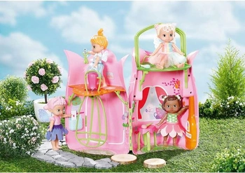 BABY born Storybook Cottage, rozkládací domeček pro panenky pro 18 cm panenky se stolkem, krbem,