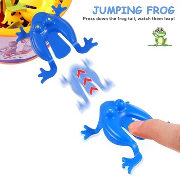 Ipetboom Žaba Hopping Game: 12dielna hračka s 1 vedierkom 1 sada zábavných vzdelávacích hračiek párty