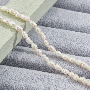 NBEADS Cca 65ks Prírodné kultivované sladkovodné perly, 3~4mm Biele mini perly triedy A Ryža