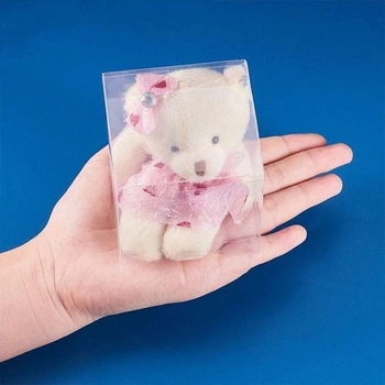 BENECREAT 50KS 7x7x7cm Čiré kostky Svatební bonboniéry PVC Transparentní kostky Dárkové krabičky na